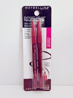 ⭐4/$15 Maybelline Expert Wear Twin Brow and Eye Pencils Medium Brown